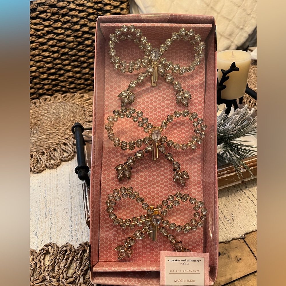 Cupcakes & Cashmere Crystal Ornament Set